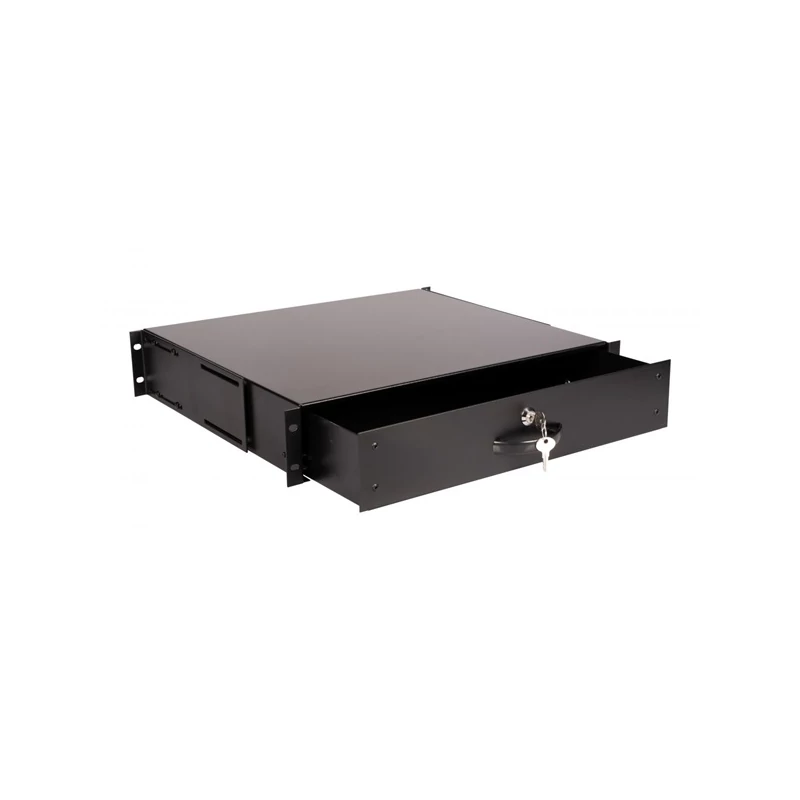 EQUIP EZD-2-B Rackszekrény kiegészítő - Cabinet Drawer, 2U, Black