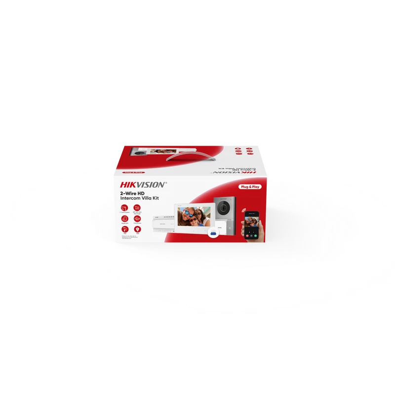 HIKVISION DS-KIS705EY Kétvezetékes HD video-kaputelefon szett; kültéri; fehér beltéri; disztributor