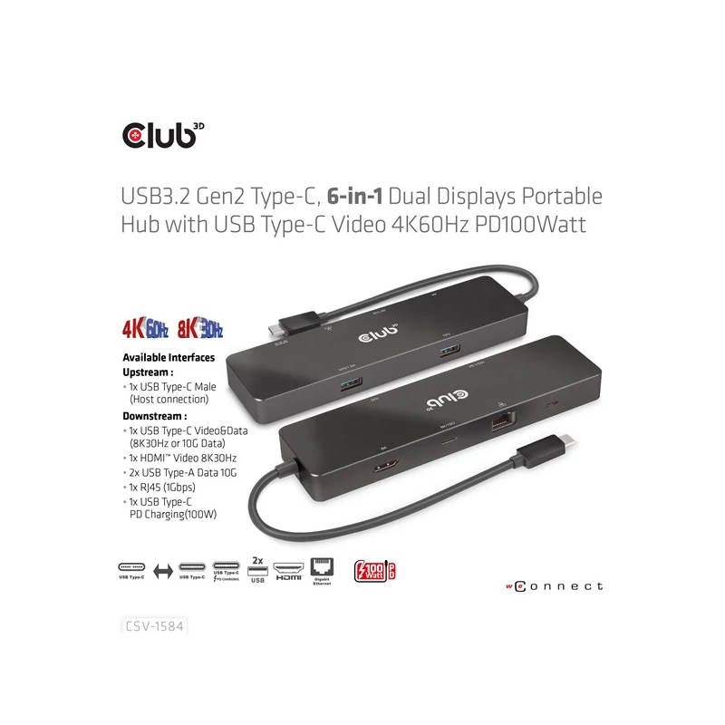 CLUB 3D CSV-1584 USB Hub
