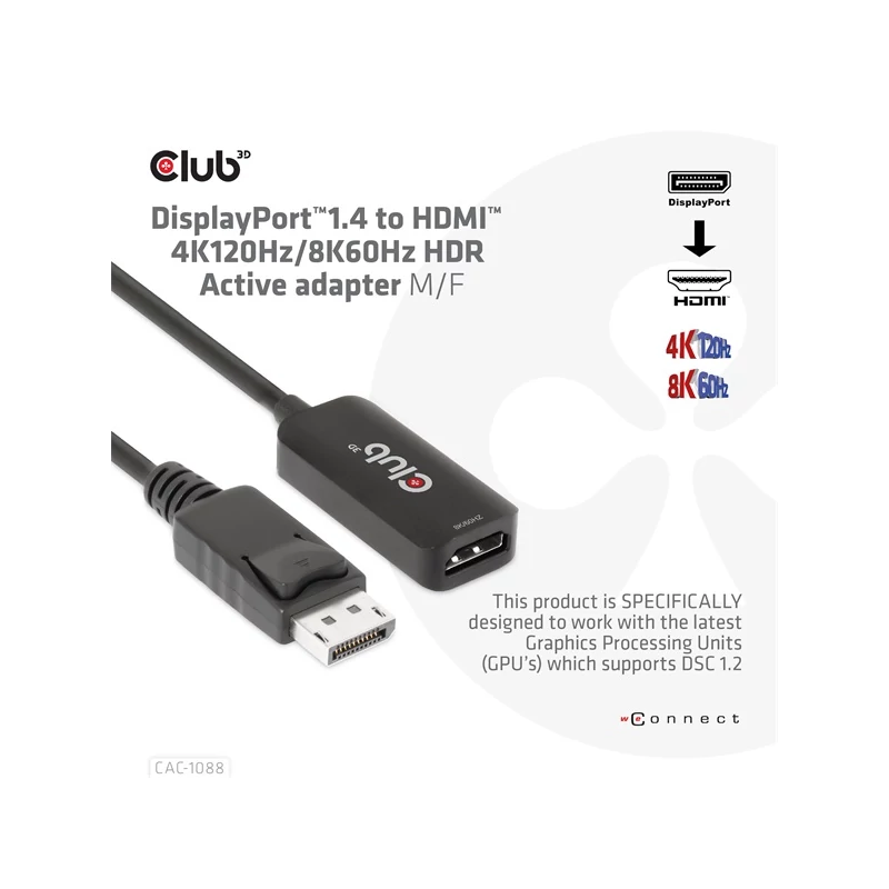 CLUB 3D CAC-1088 Átalakító