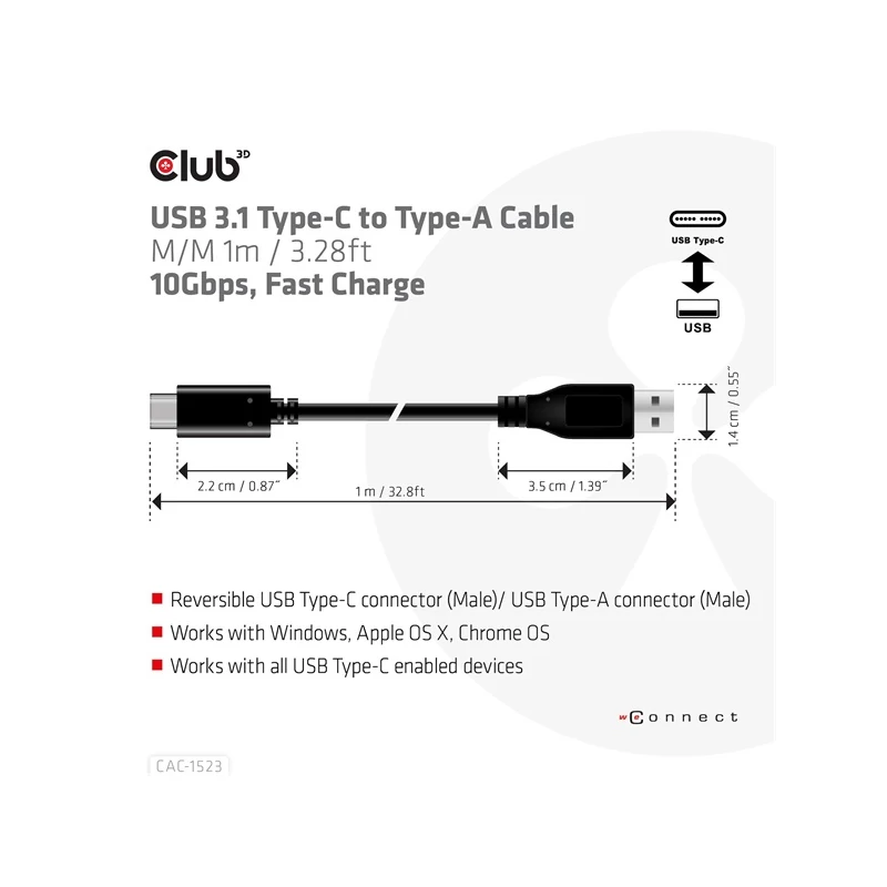CLUB 3D CAC-1523 Kábel