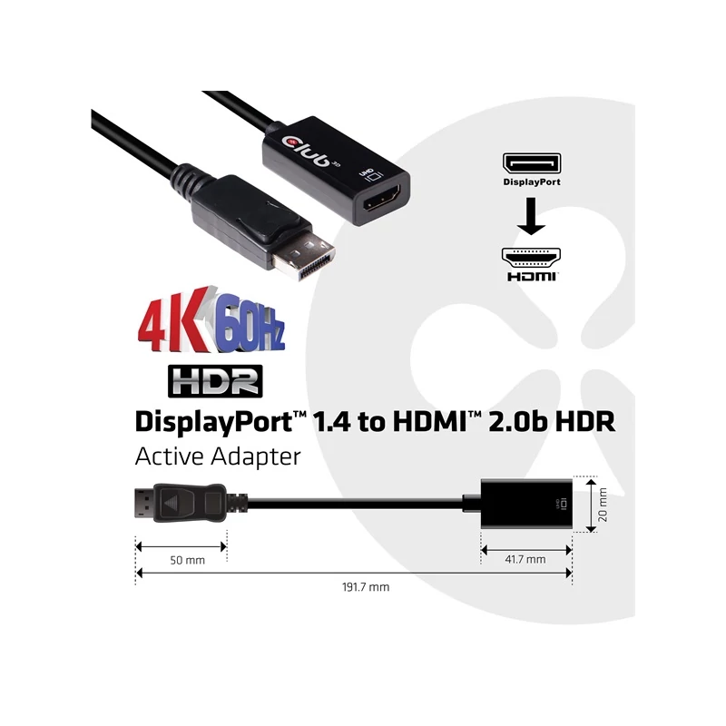 CLUB 3D CAC-1080 Átalakító