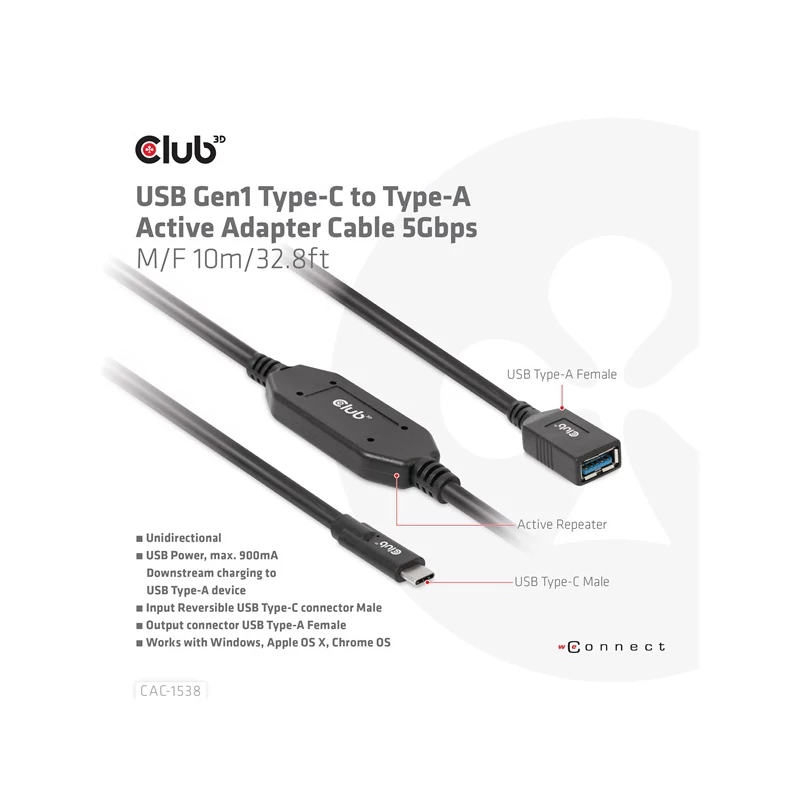 CLUB 3D CAC-1538 Kábel