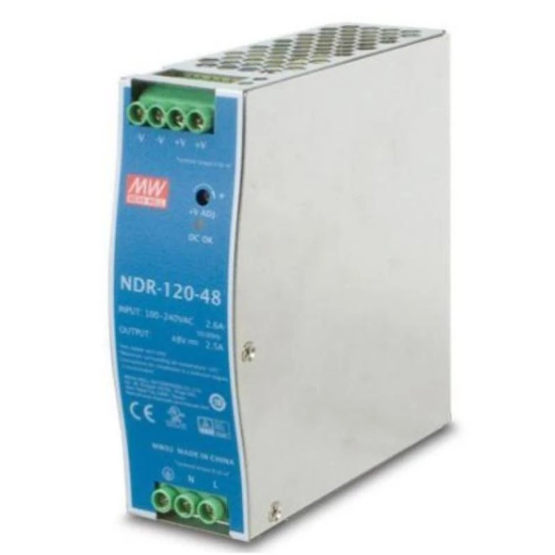 MEAN WELL NDR-120-48 Ipari tápegység; 48V; 2.5A; 120W; DIN sínre szerelhető