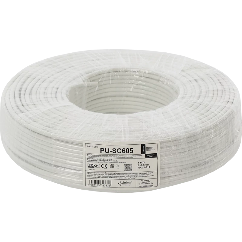 PULSAR PU-SC605 Riasztó kábel; 6 db ér 0,2 mm2 keresztmetszettel; réz; Eca ; 100 fm