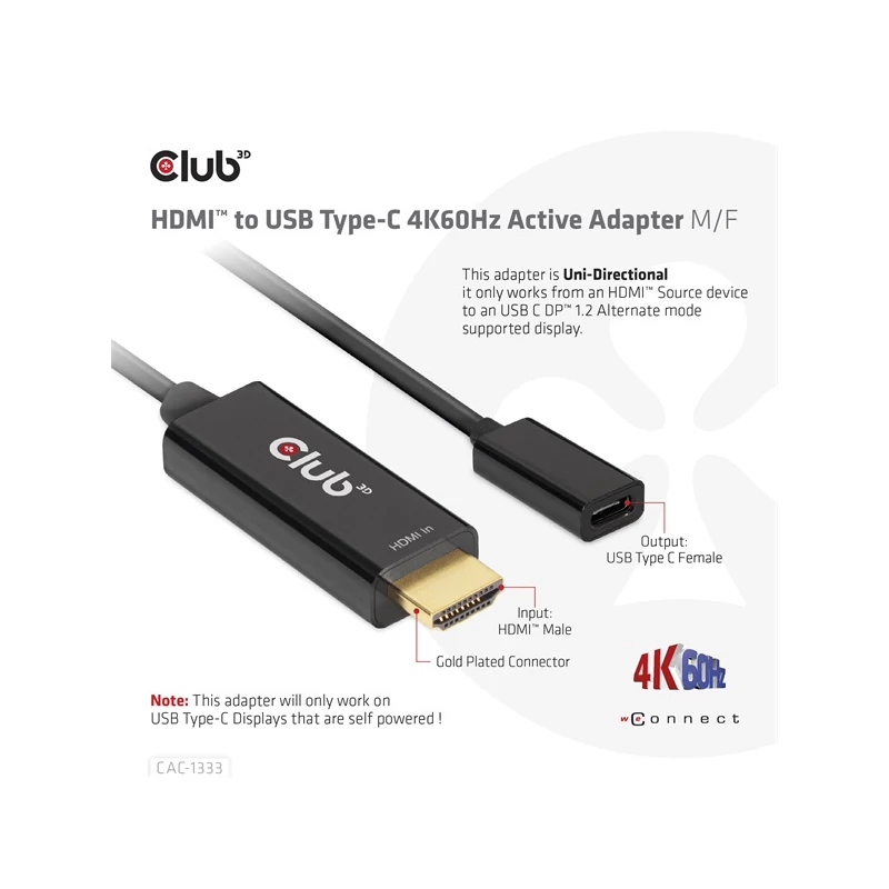 CLUB 3D CAC-1333 Átalakító