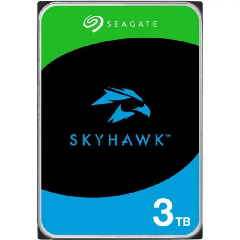 SEAGATE ST3000VX015 SkyHawk; 3 TB biztonságtechnikai merevlemez; 256 MB cache; 24/7 alkalmazásra
