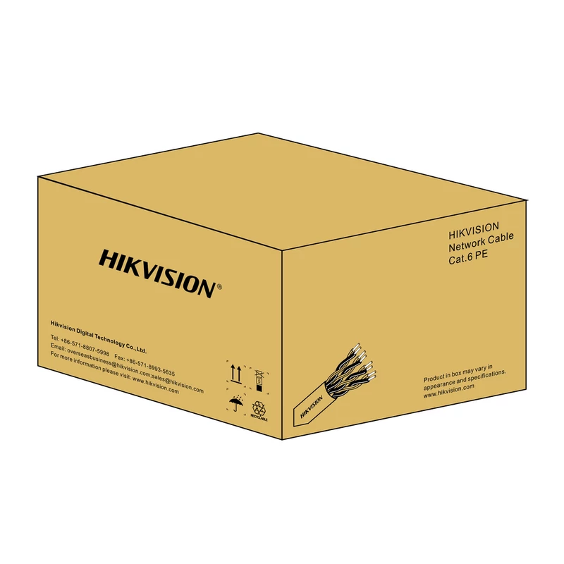 HIKVISION DS-1LN5EOPSPE black 305m Kábel, kültéri hálózati kábel, F/UTP CAT 5e, 305 méter