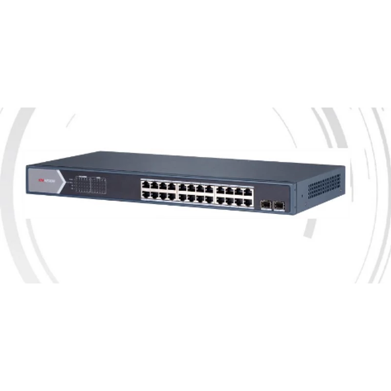 HIKVISION DS-3E1526P-EI(V2) 26 portos Gbit PoE switch ; 24 PoE +/ 1 RJ45 + 1 SFP uplink port; smart