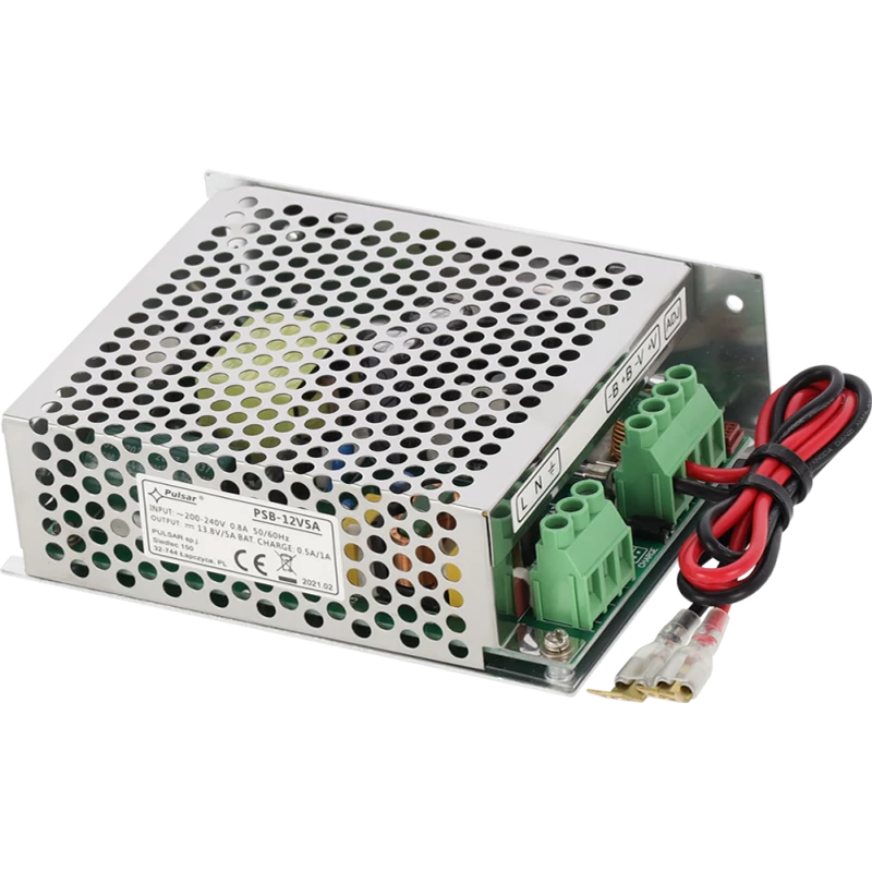 PULSAR PSB-12V5A 13,8V/5,5A tokozott kapcsolóüzemű szünetmentesíthető tápegység