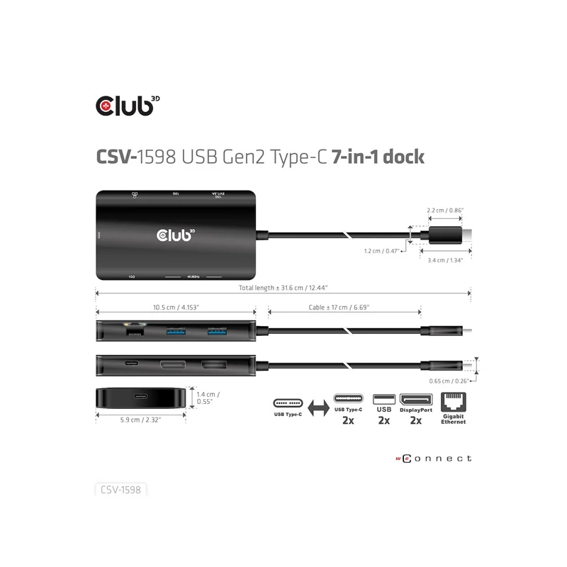 CLUB 3D CSV-1598 USB Hub