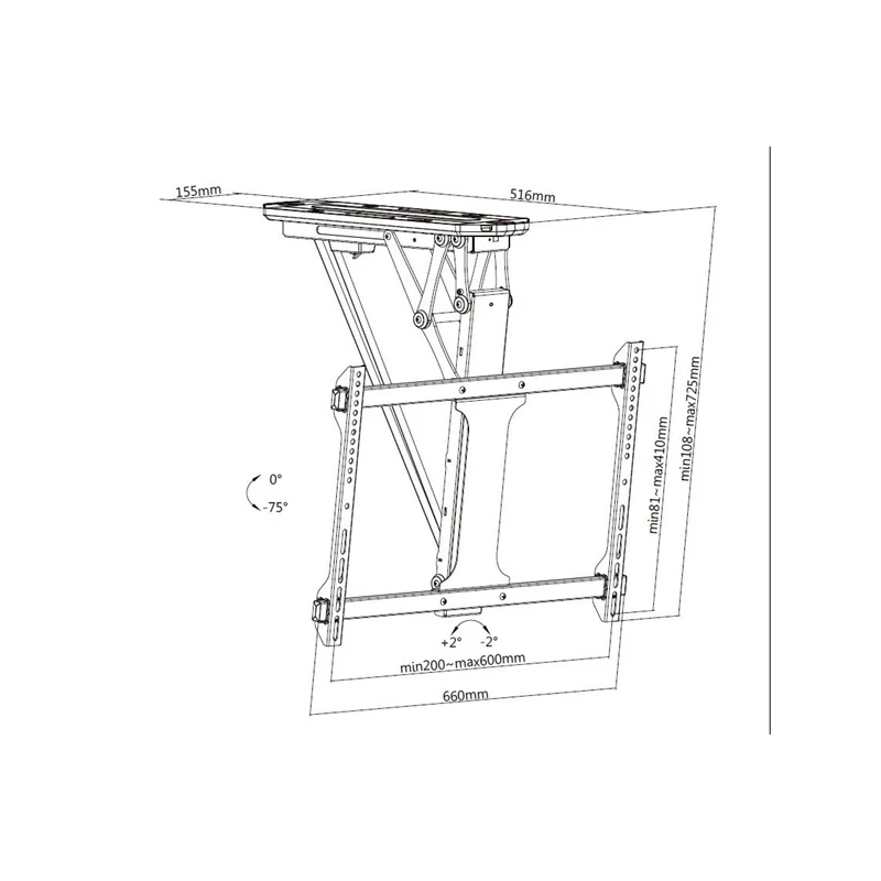 EQUIP 650329 TV Mennyezeti konzol