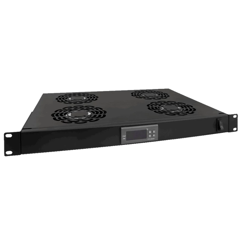 PULSAR RAWP-1R 19" ventilátor panel beépített termosztáttal; 1U; 4 ventilátor
