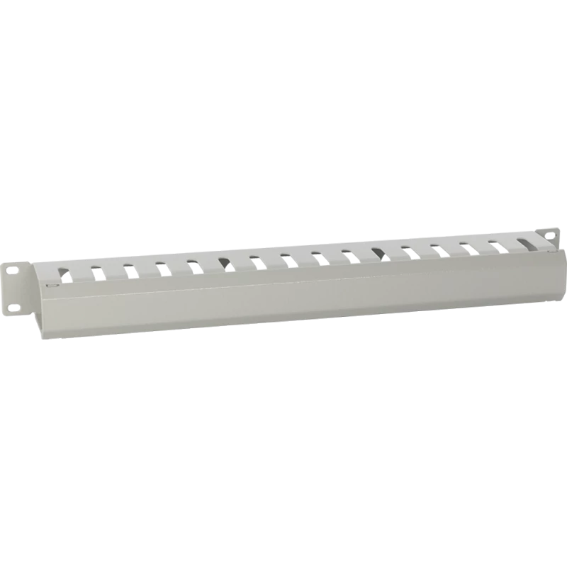 PULSAR RAOK-1M-G 19" kábel rendező panel; 1U; vízszintes; fedéllel; fém; szürke