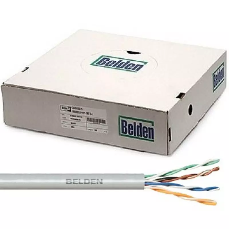 BELDEN XLAN200U/UTP100-G UTP fali kábel; cat5e; 100 fm; dobozos kiszerelés; 0,51 mm rézmag; szürke